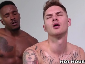 Hothouse - Fit Interracial Jocks Fuck Raw While Guy Watches