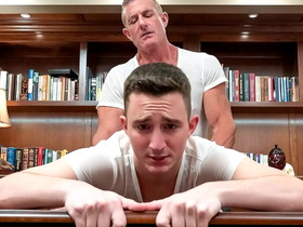 Master Matthew Figata ordered twink Tyler Tanner to come to his office for some talking. Matthew asked Tyler to bend over for him to see his white ass