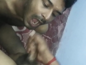 Hot boy Devilkrishna blowjob two guys and gets cum in mouth